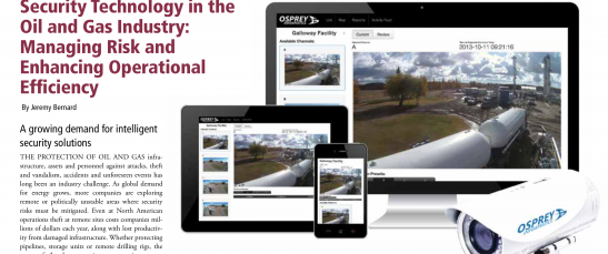 Osprey gives expert insight into visual monitoring in Oil & Gas Network Magazine, October 2014